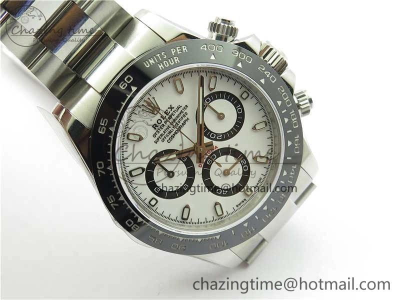 Daytona 116500 Noob 1:1 Best Edition 904L SS Case and Bracelet White Dial SA4130 V4