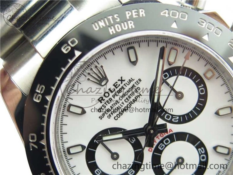 Daytona 116500 Noob 1:1 Best Edition 904L SS Case and Bracelet White Dial SA4130 V4