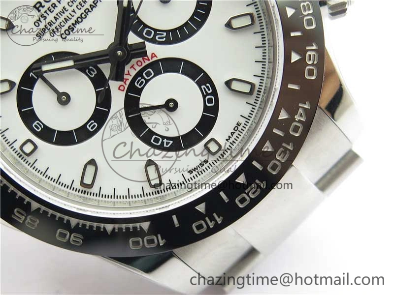 Daytona 116500 Noob 1:1 Best Edition 904L SS Case and Bracelet White Dial SA4130 V4