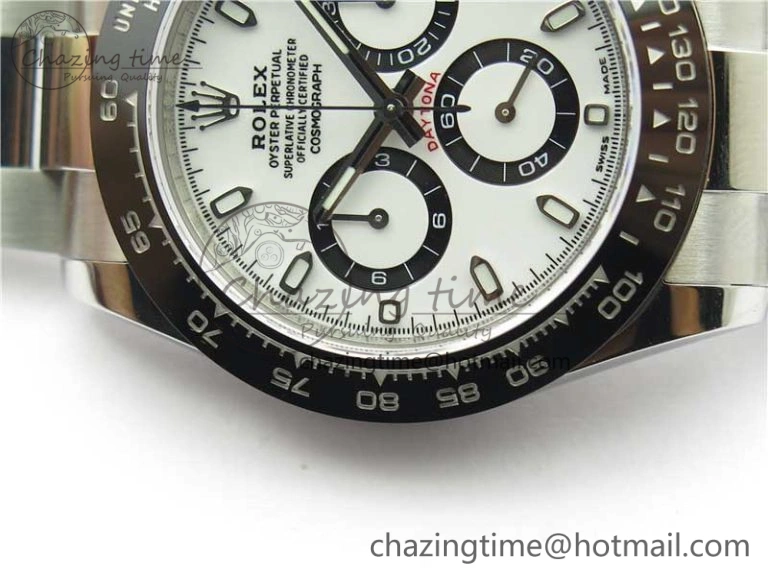 Daytona 116500 Noob 1:1 Best Edition 904L SS Case and Bracelet White Dial SA4130 V4