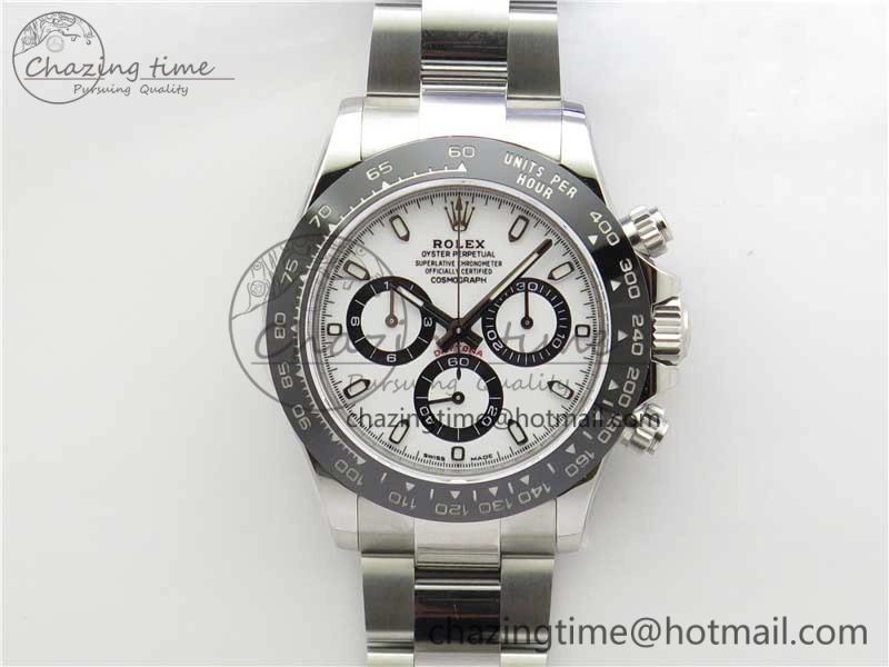 Daytona 116500 Noob 1:1 Best Edition 904L SS Case and Bracelet White Dial SA4130 V4
