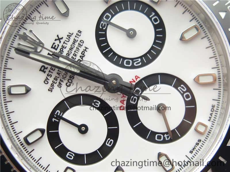 Daytona 116500 Noob 1:1 Best Edition 904L SS Case and Bracelet White Dial SA4130 V4