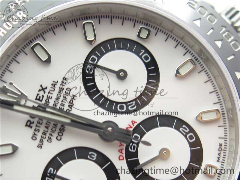 Daytona 116500 Noob 1:1 Best Edition 904L SS Case and Bracelet White Dial SA4130 V4