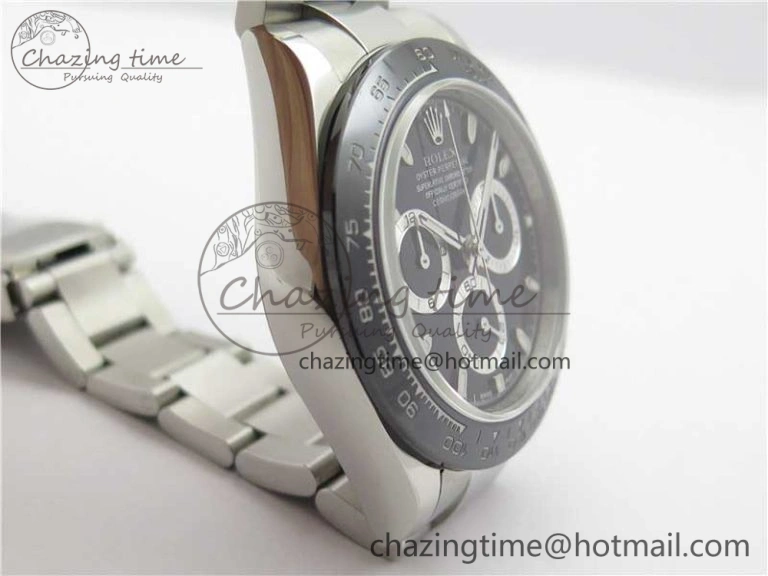 Daytona 116500 Noob 1:1 Best Edition Ceramic Bezel Black Dial on SS Bracelet A7750