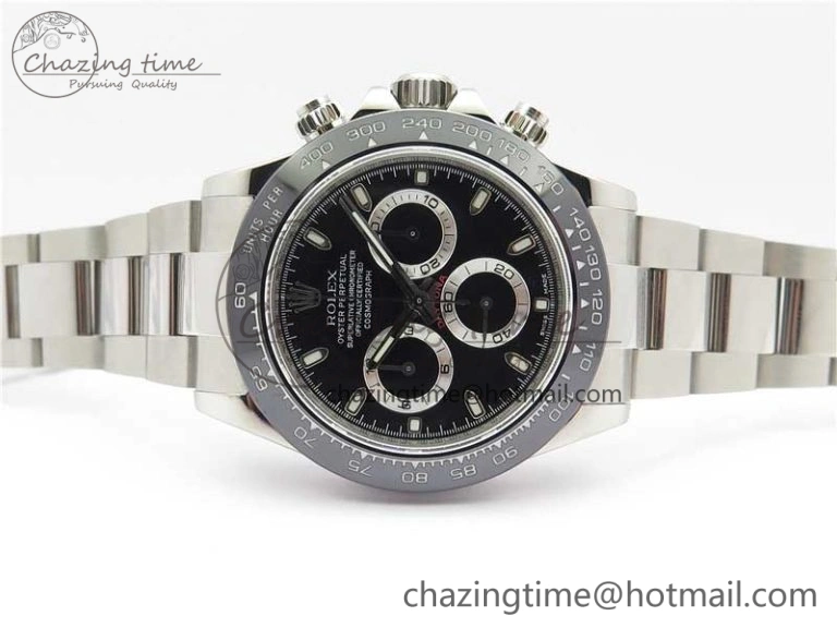Daytona 116500 Noob 1:1 Best Edition Ceramic Bezel Black Dial on SS Bracelet A7750
