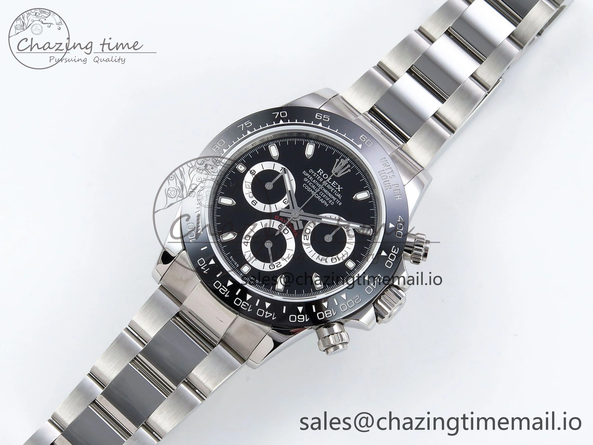 Daytona 116500 QF 1:1 Best Edition Black Dial on SS Bracelet SA4130