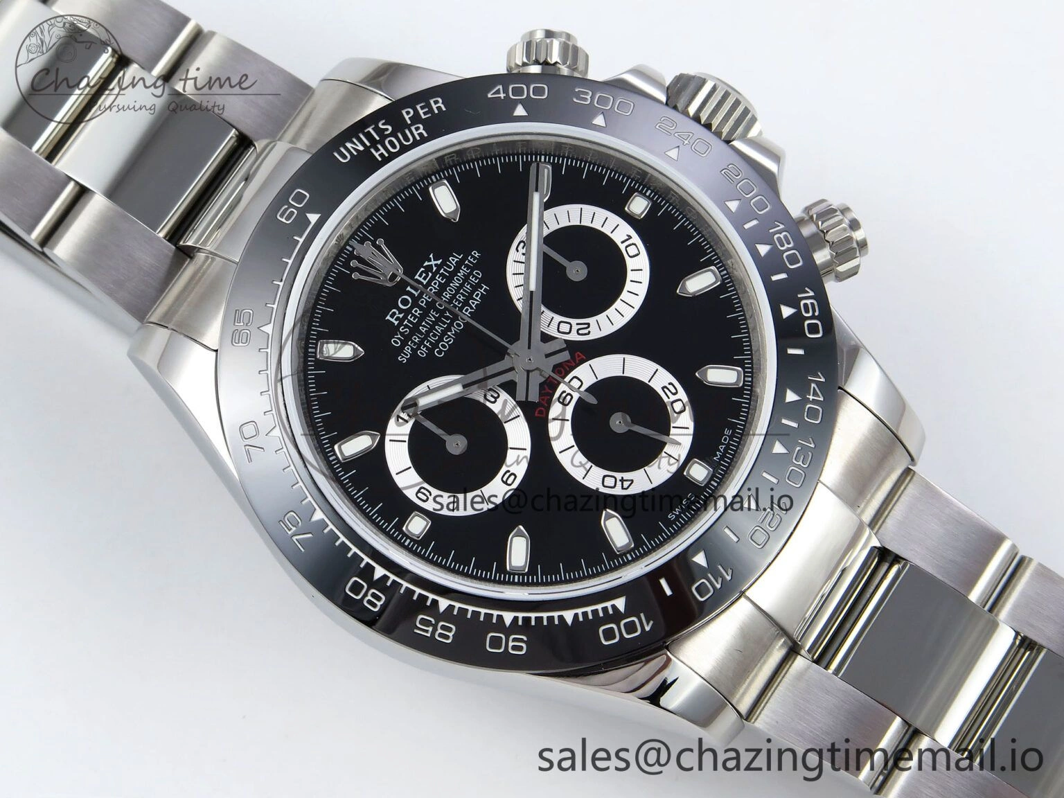 Daytona 116500 QF 1:1 Best Edition Black Dial on SS Bracelet SA4130