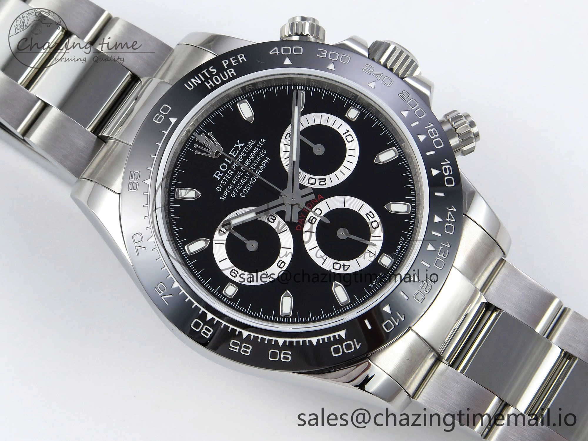 Daytona 116500 QF 1:1 Best Edition Black Dial on SS Bracelet SA4130