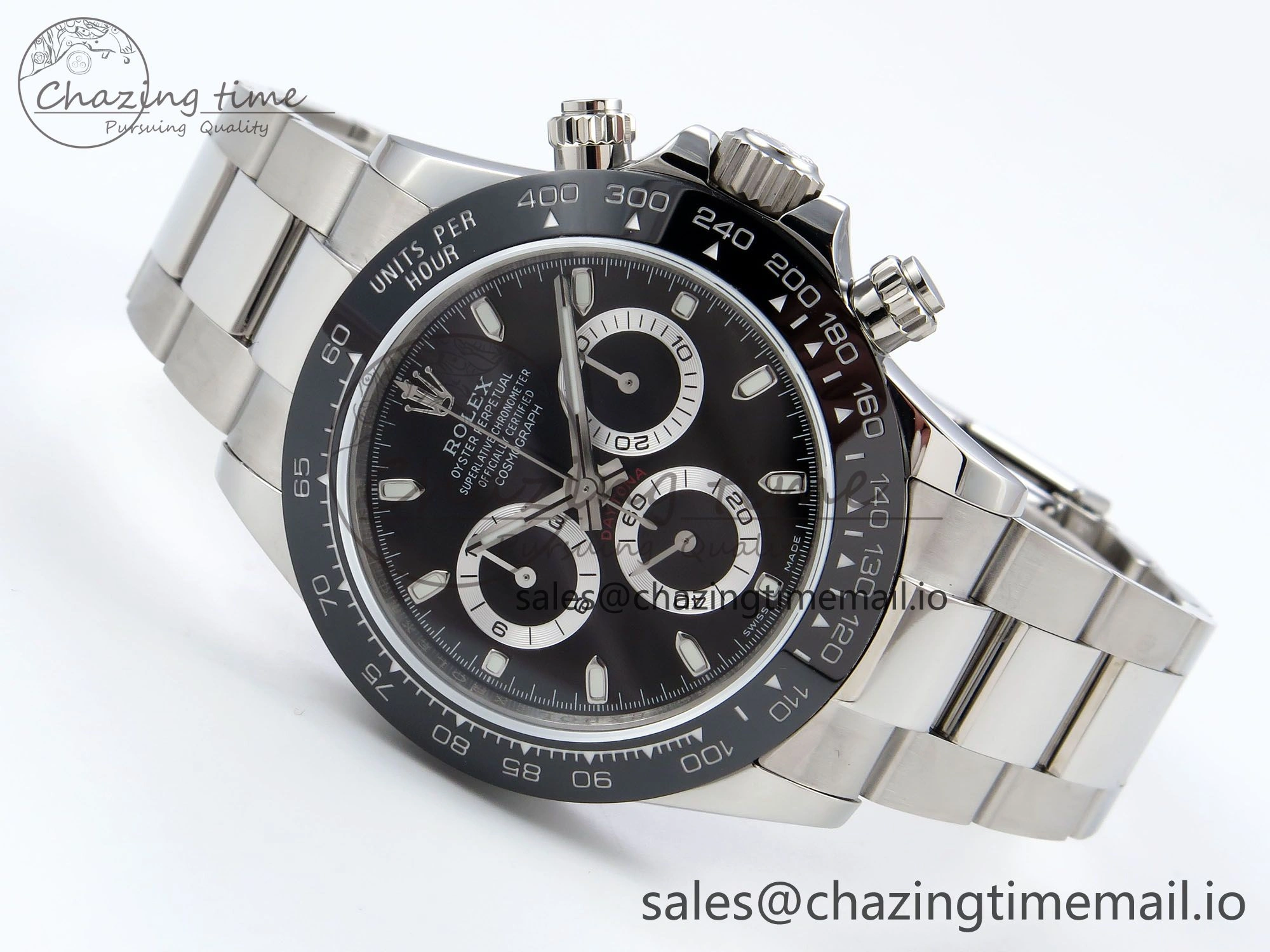 Daytona 116500 QF 1:1 Best Edition Black Dial on SS Bracelet SA4130