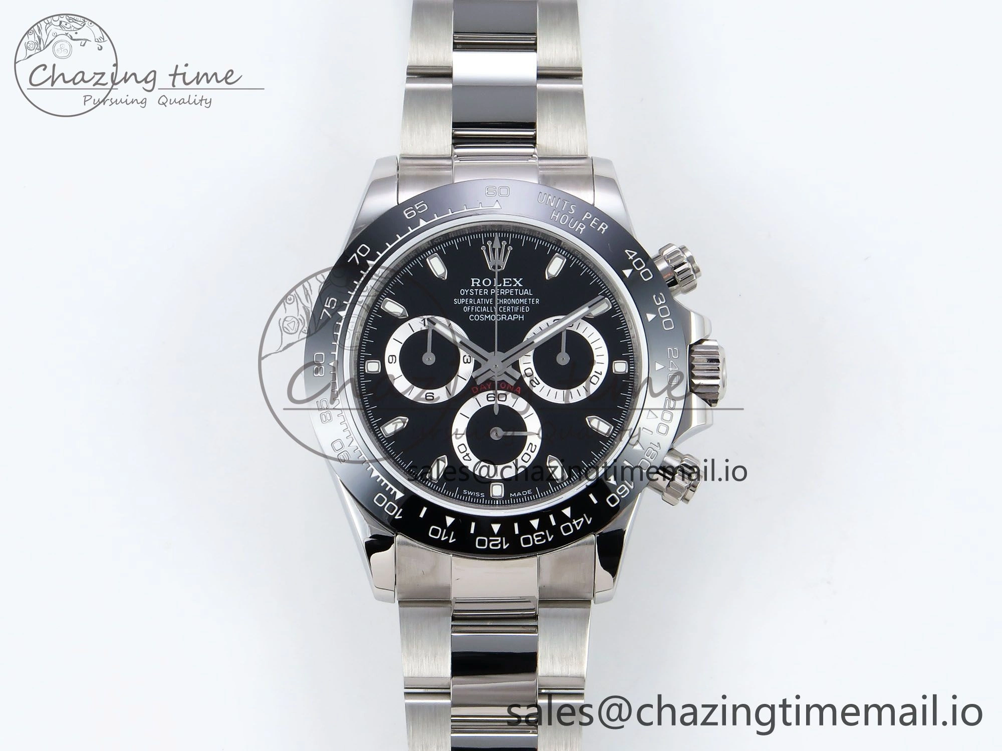 Daytona 116500 QF 1:1 Best Edition Black Dial on SS Bracelet SA4130