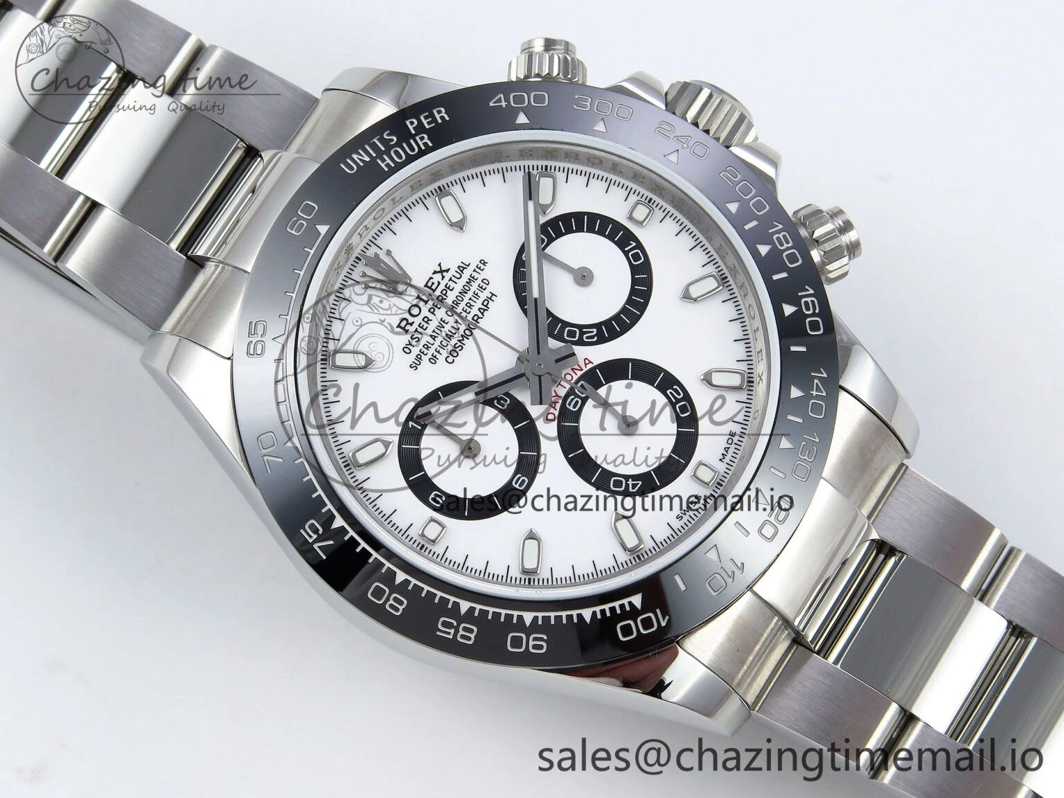 Daytona 116500 QF 1:1 Best Edition White Dial on SS Bracelet SA4130