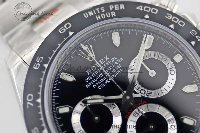 Daytona 116500 SS TWF 1:1 Best Edition 904L Steel Black Dial on SS Bracelet A7750