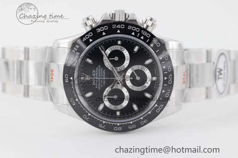 Daytona 116500 SS TWF 1:1 Best Edition 904L Steel Black Dial on SS Bracelet A7750