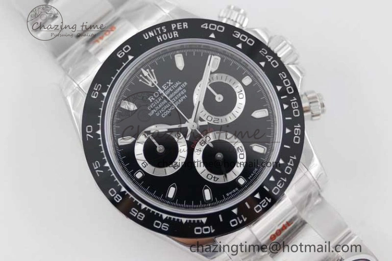Daytona 116500 SS TWF 1:1 Best Edition 904L Steel Black Dial on SS Bracelet A7750