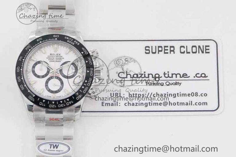 Daytona 116500 SS TWF 1:1 Best Edition 904L Steel White Dial on SS Bracelet A7750