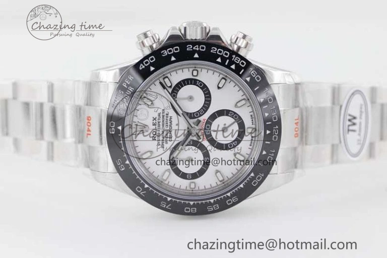 Daytona 116500 SS TWF 1:1 Best Edition 904L Steel White Dial on SS Bracelet A7750
