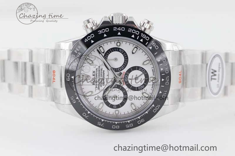 Daytona 116500 SS TWF 1:1 Best Edition 904L Steel White Dial on SS Bracelet A7750
