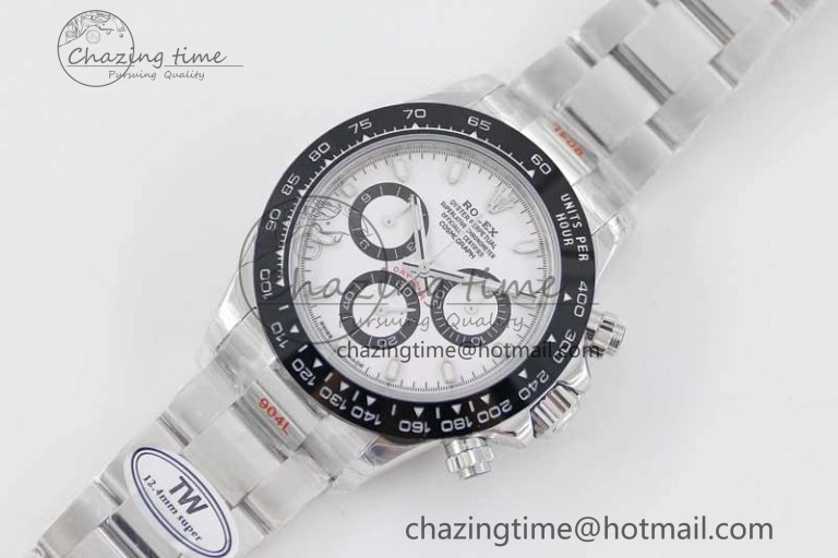 Daytona 116500 SS TWF 1:1 Best Edition 904L Steel White Dial on SS Bracelet A7750
