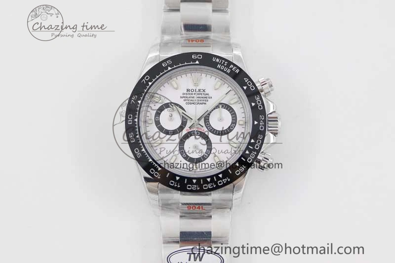Daytona 116500 SS TWF 1:1 Best Edition 904L Steel White Dial on SS Bracelet A7750