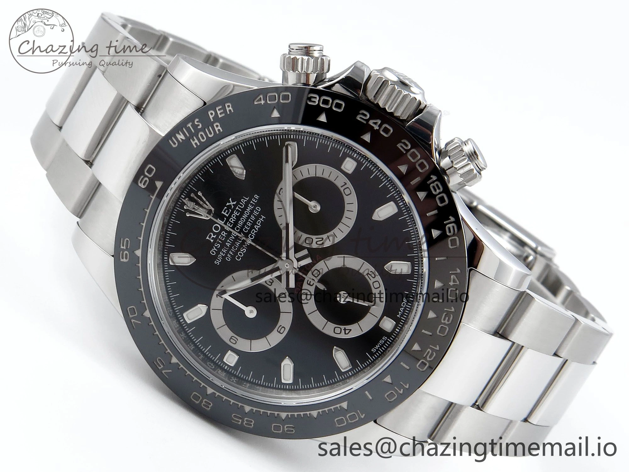 Daytona 116500 VSF 1:1 Best Edition Black Dial Steel 904L on SS Bracelet DD4130