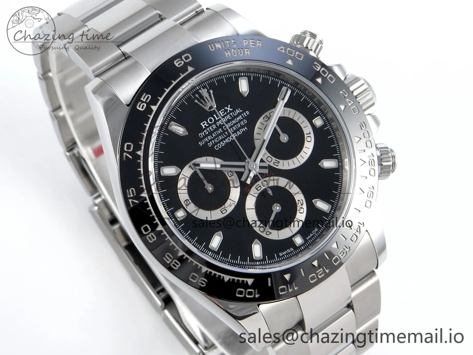 Daytona 116500 VSF 1:1 Best Edition Black Dial Steel 904L on SS Bracelet DD4130