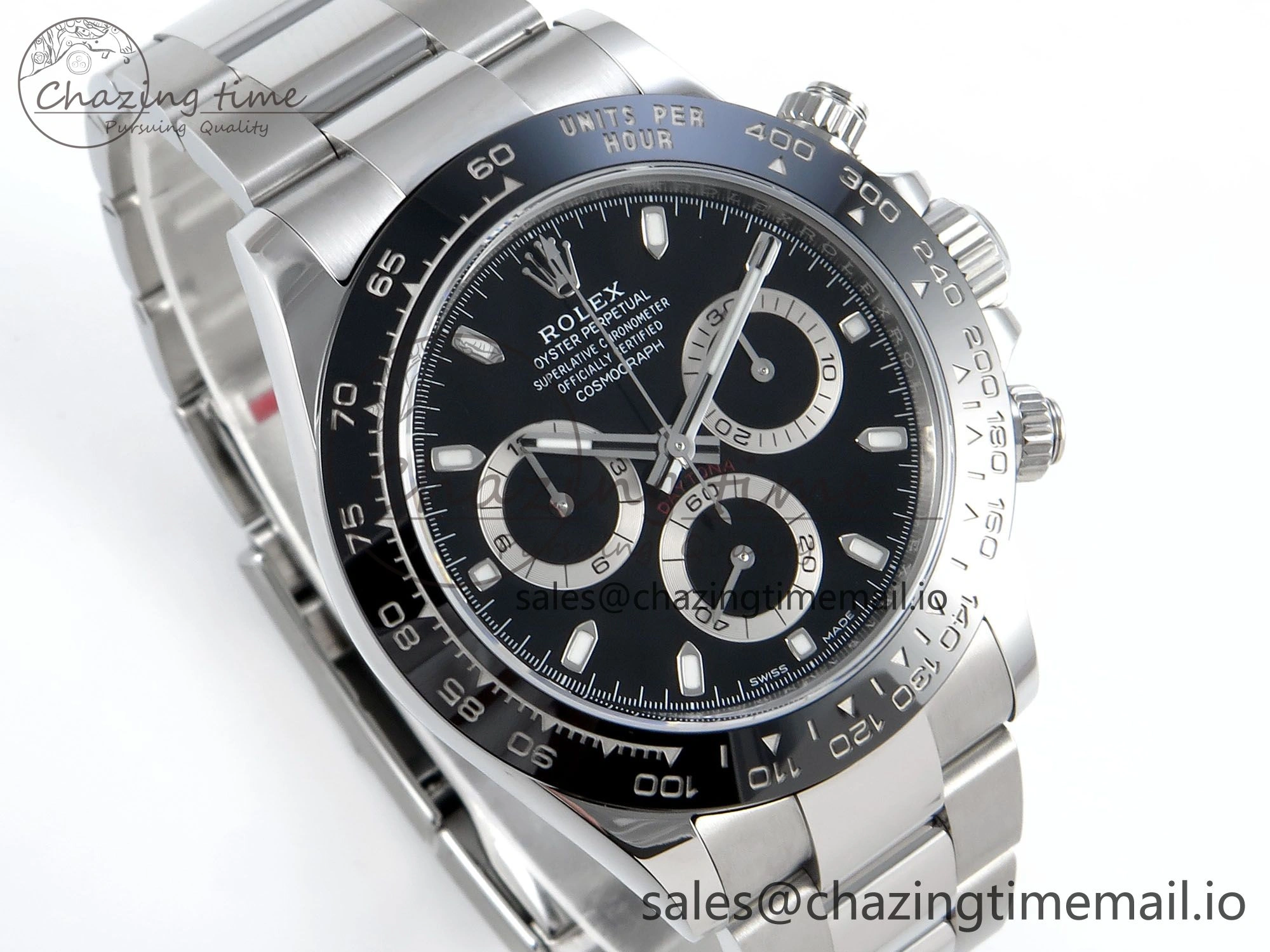 Daytona 116500 VSF 1:1 Best Edition Black Dial Steel 904L on SS Bracelet DD4130