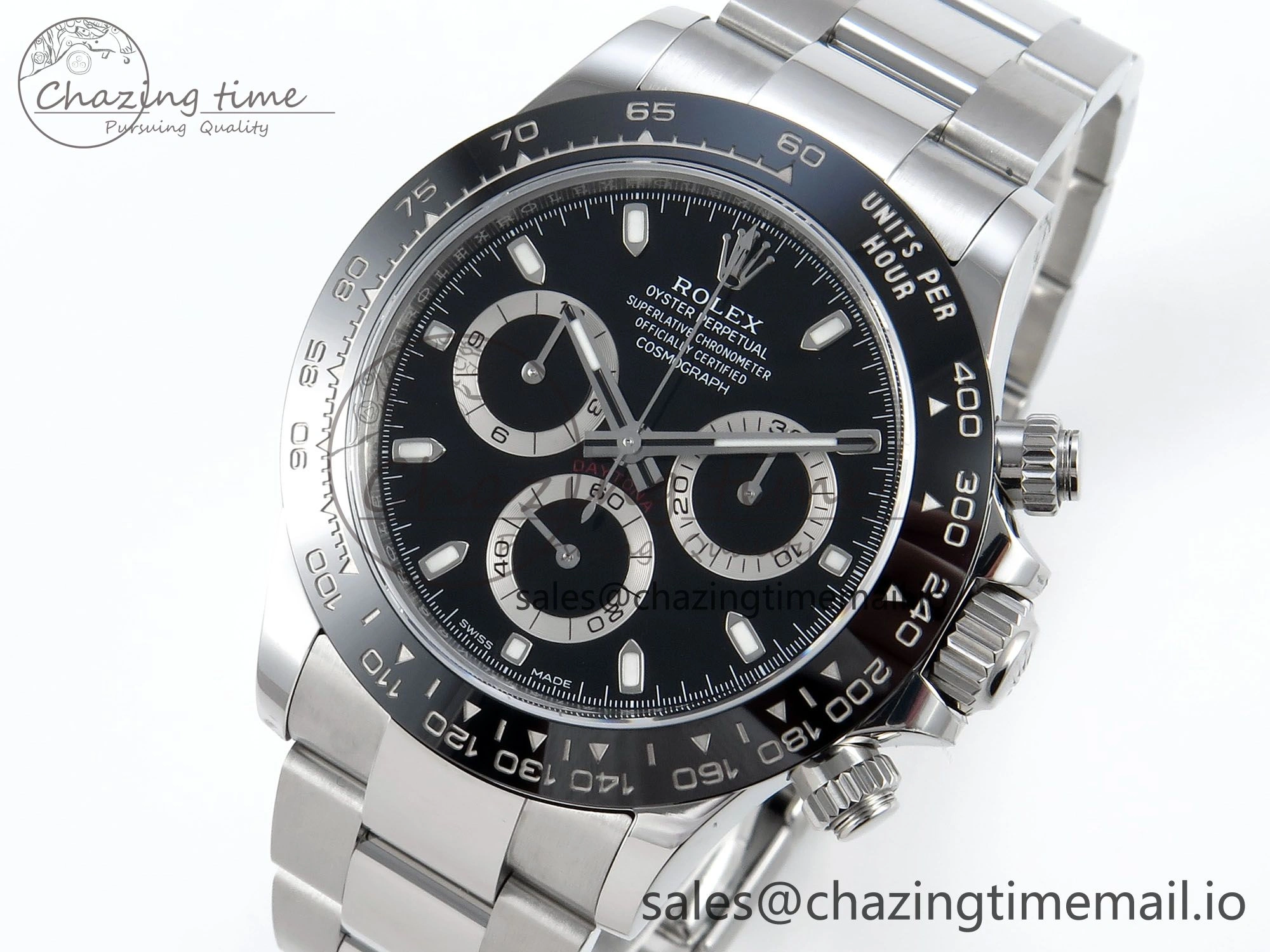 Daytona 116500 VSF 1:1 Best Edition Black Dial Steel 904L on SS Bracelet DD4130