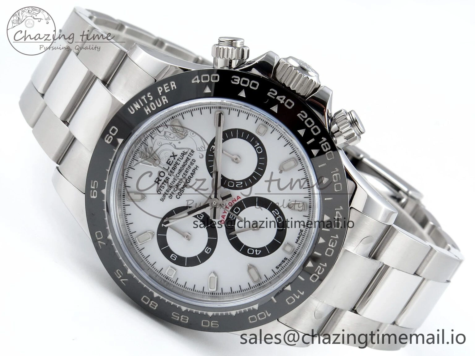 Daytona 116500 VSF 1:1 Best Edition White Dial Steel 904L on SS Bracelet DD4130