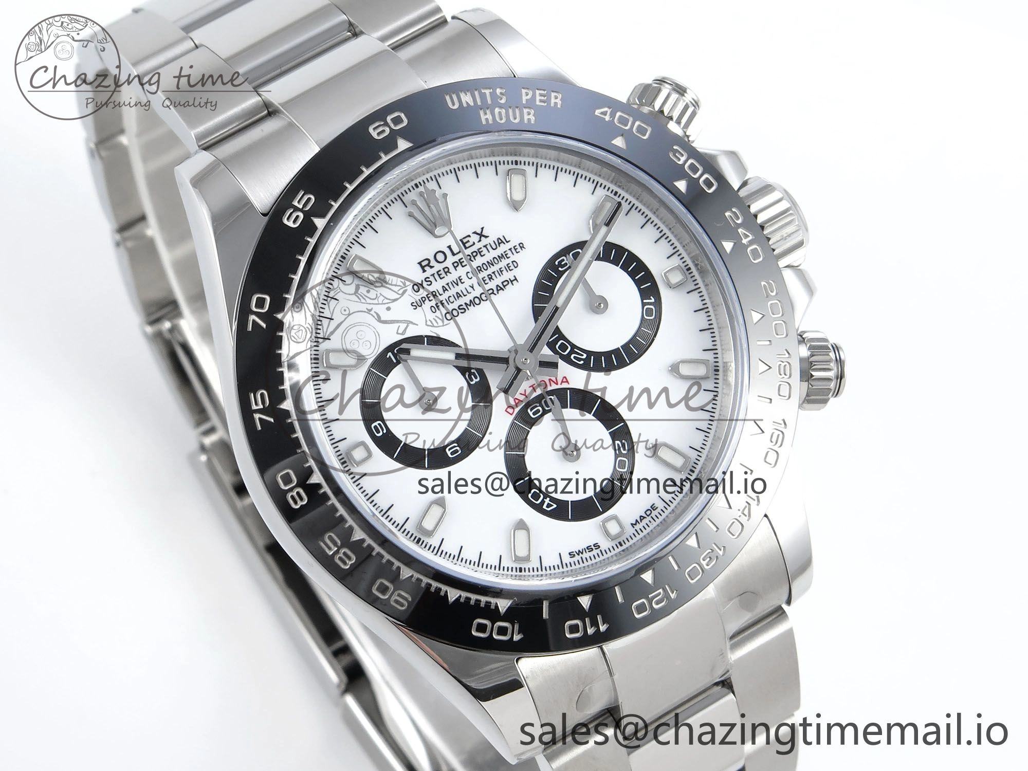 Daytona 116500 VSF 1:1 Best Edition White Dial Steel 904L on SS Bracelet DD4130