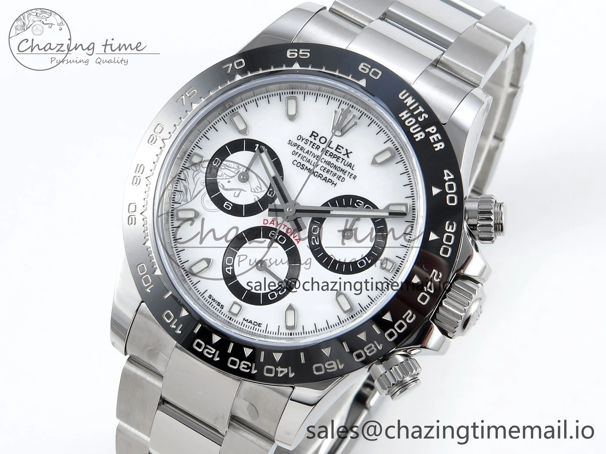 Daytona 116500 VSF 1:1 Best Edition White Dial Steel 904L on SS Bracelet DD4130