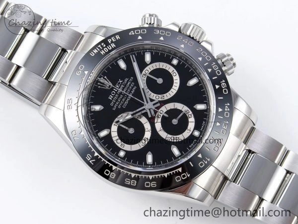 Daytona 116500 ZF 1:1 Best Edition 904L SS Case and Bracelet Black Dial SH4130