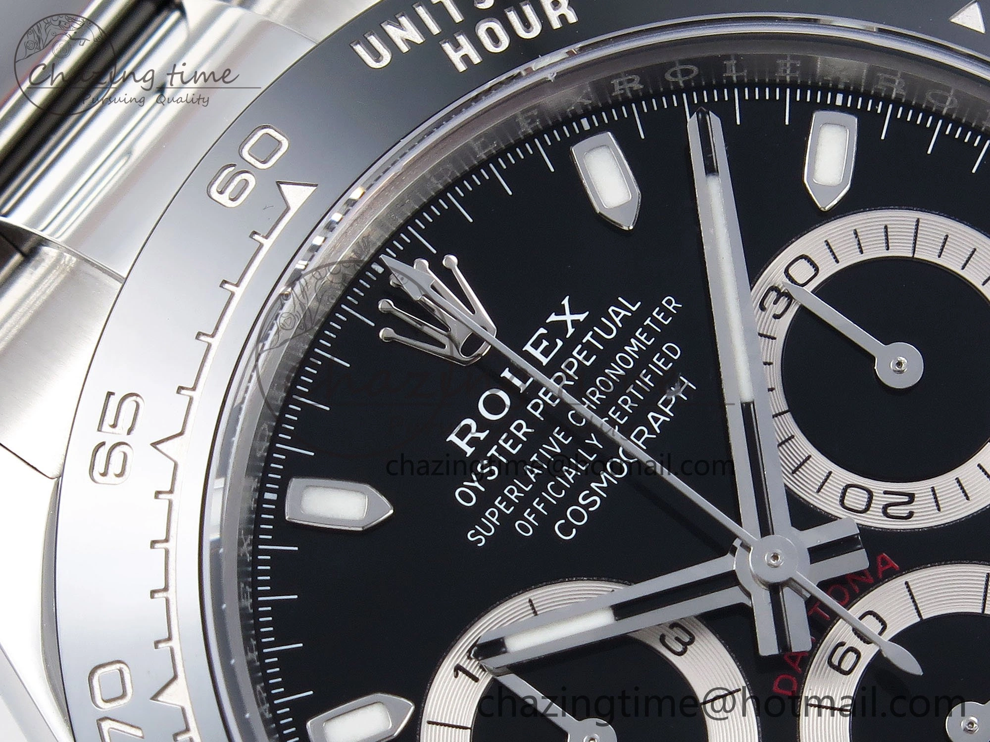 Daytona 116500 ZF 1:1 Best Edition 904L SS Case and Bracelet Black Dial SH4130