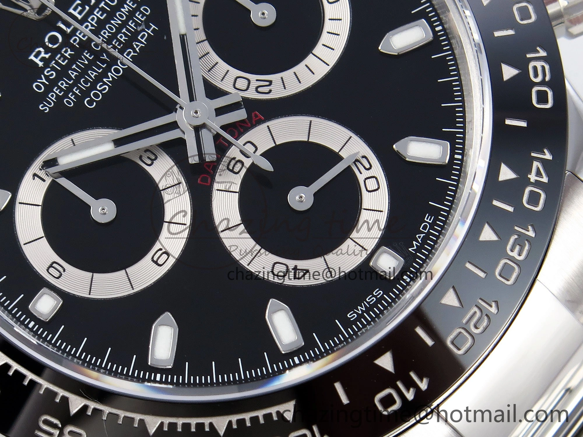Daytona 116500 ZF 1:1 Best Edition 904L SS Case and Bracelet Black Dial SH4130