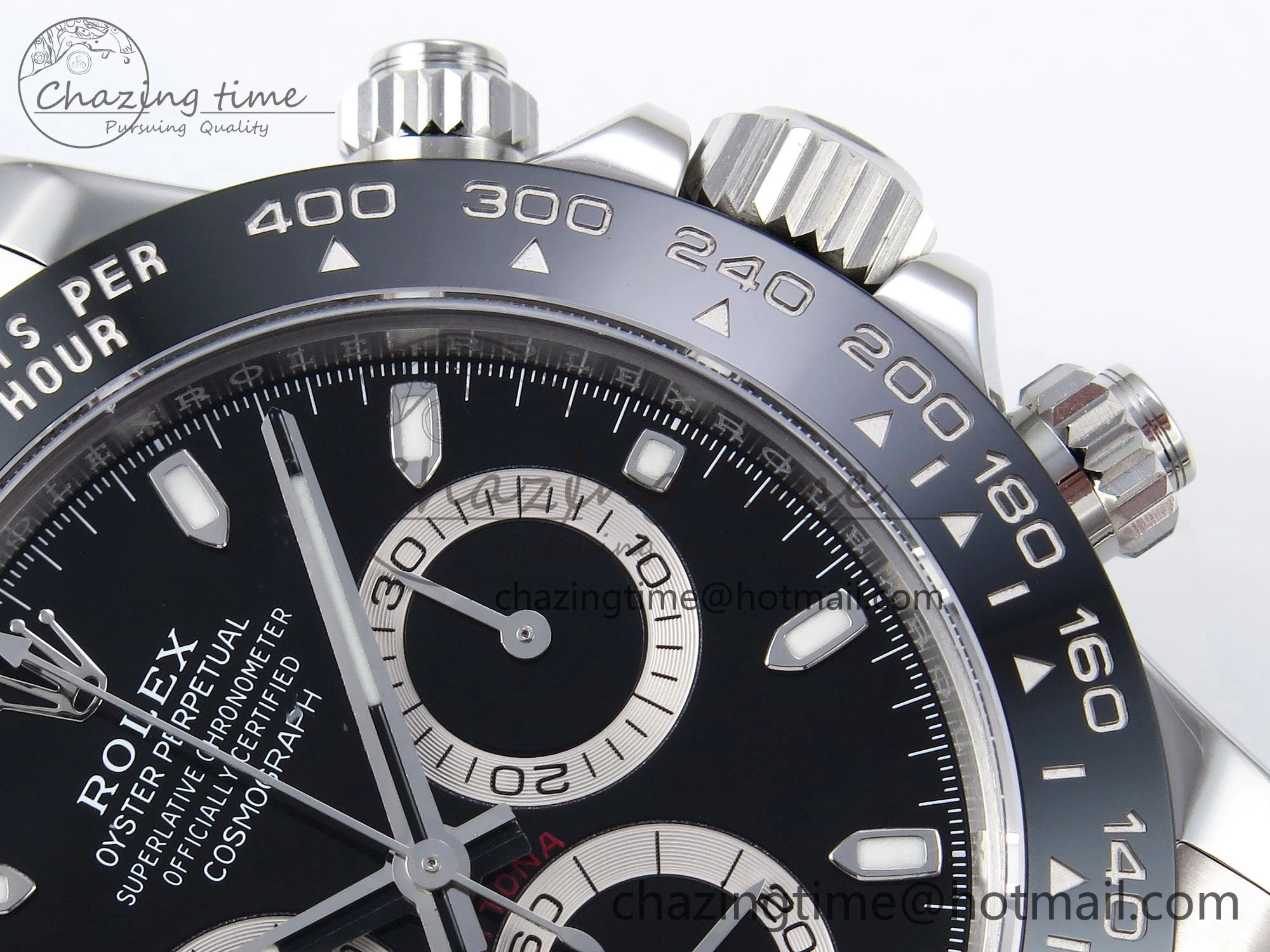 Daytona 116500 ZF 1:1 Best Edition 904L SS Case and Bracelet Black Dial SH4130