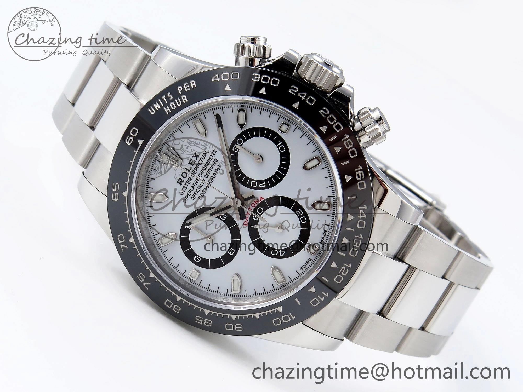 Daytona 116500 ZF 1:1 Best Edition 904L SS Case and Bracelet White Dial SH4130