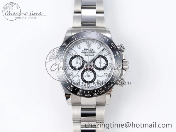 Daytona 116500 ZF 1:1 Best Edition 904L SS Case and Bracelet White Dial SH4130