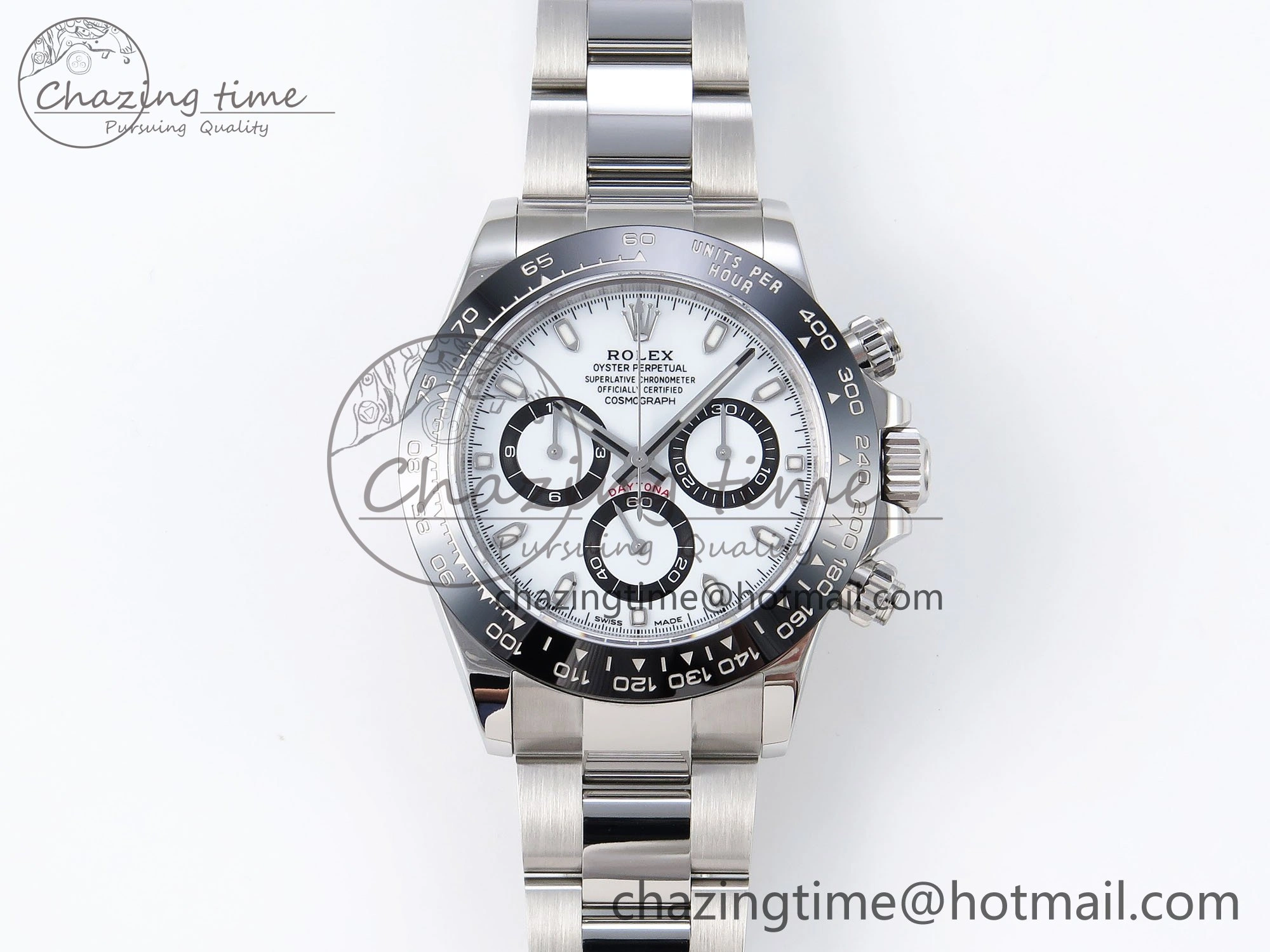 Daytona 116500 ZF 1:1 Best Edition 904L SS Case and Bracelet White Dial SH4130