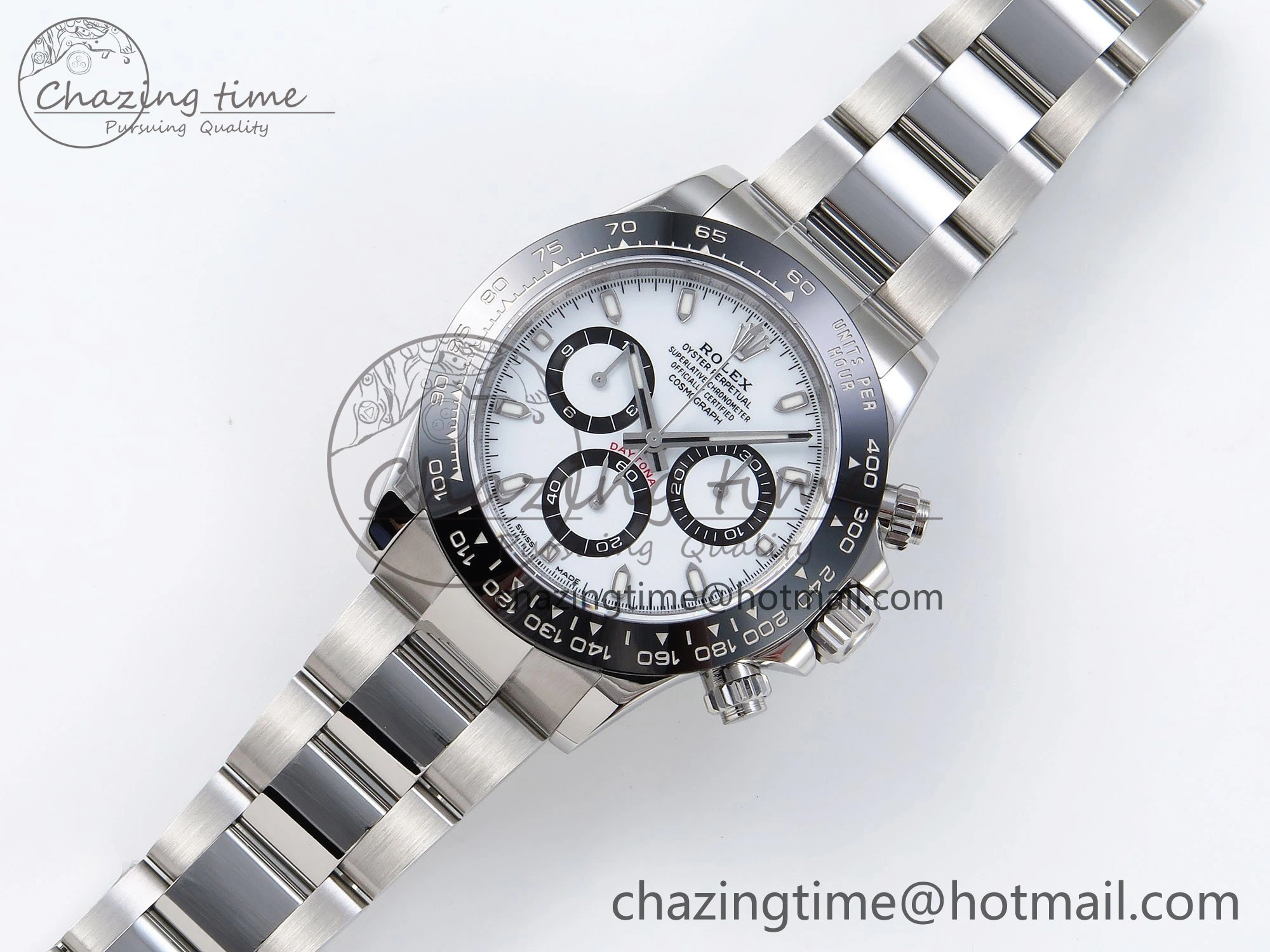 Daytona 116500 ZF 1:1 Best Edition 904L SS Case and Bracelet White Dial SH4130