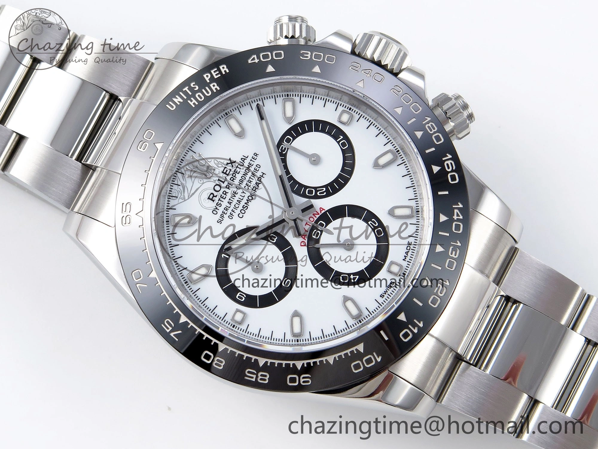 Daytona 116500 ZF 1:1 Best Edition 904L SS Case and Bracelet White Dial SH4130