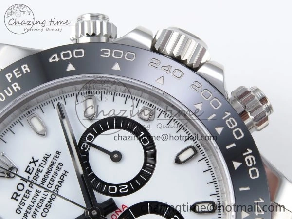 Daytona 116500 ZF 1:1 Best Edition 904L SS Case and Bracelet White Dial SH4130