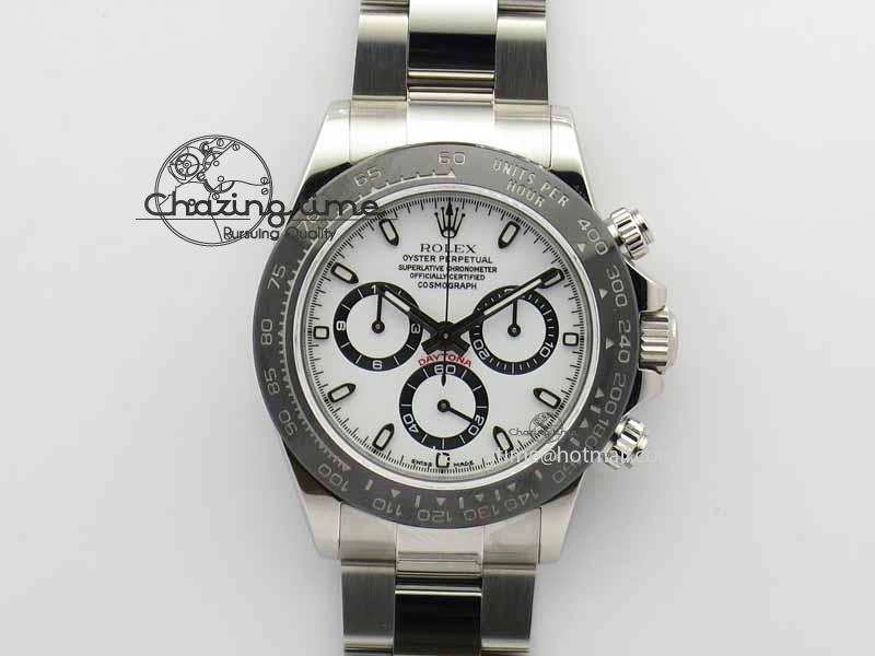 Daytona 116500LN JF 1:1 Best Edition White Dial On SS Bracelet A4130 (Same Thickness As Genuine)
