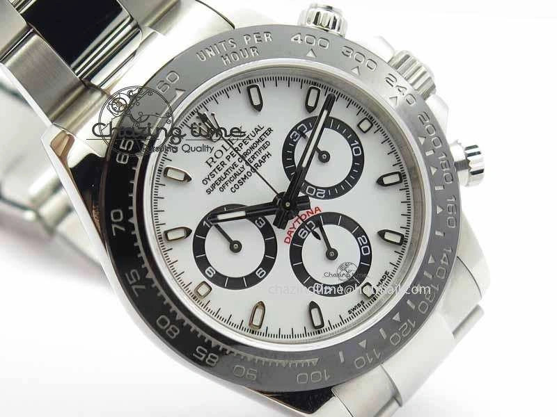 Daytona 116500LN JF 1:1 Best Edition White Dial On SS Bracelet A4130 (Same Thickness As Genuine)