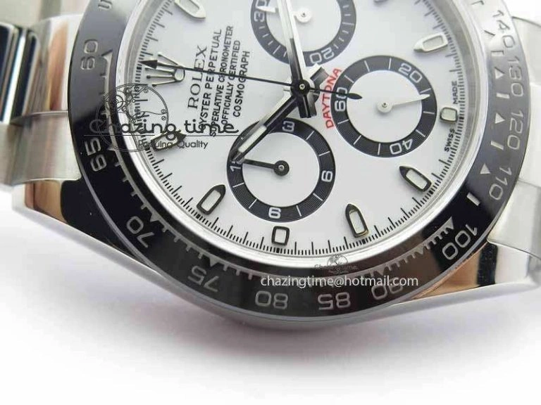 Daytona 116500LN JF 1:1 Best Edition White Dial On SS Bracelet A4130 (Same Thickness As Genuine)