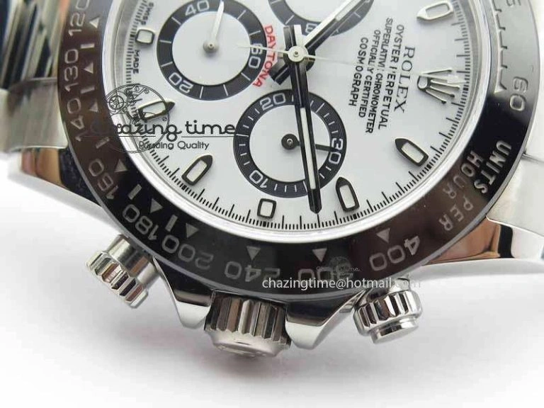 Daytona 116500LN JF 1:1 Best Edition White Dial On SS Bracelet A4130 (Same Thickness As Genuine)