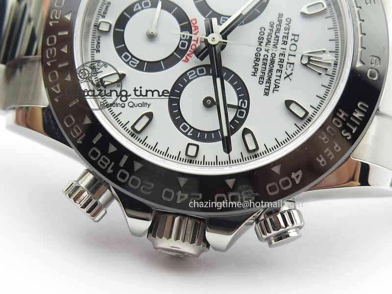 Daytona 116500LN JF 1:1 Best Edition White Dial On SS Bracelet A4130 (Same Thickness As Genuine)