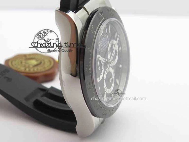 Daytona 116500LN JH Best Edition Black Dial On Rubber Strap A4130 (Free XS rubber strap)