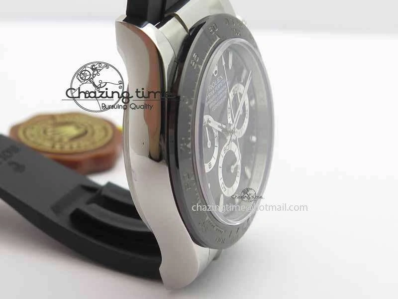 Daytona 116500LN JH Best Edition Black Dial On Rubber Strap A4130 (Free XS rubber strap)