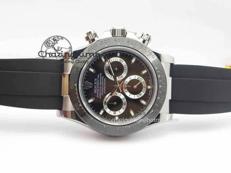 Daytona 116500LN JH Best Edition Black Dial On Rubber Strap A4130 (Free XS rubber strap)