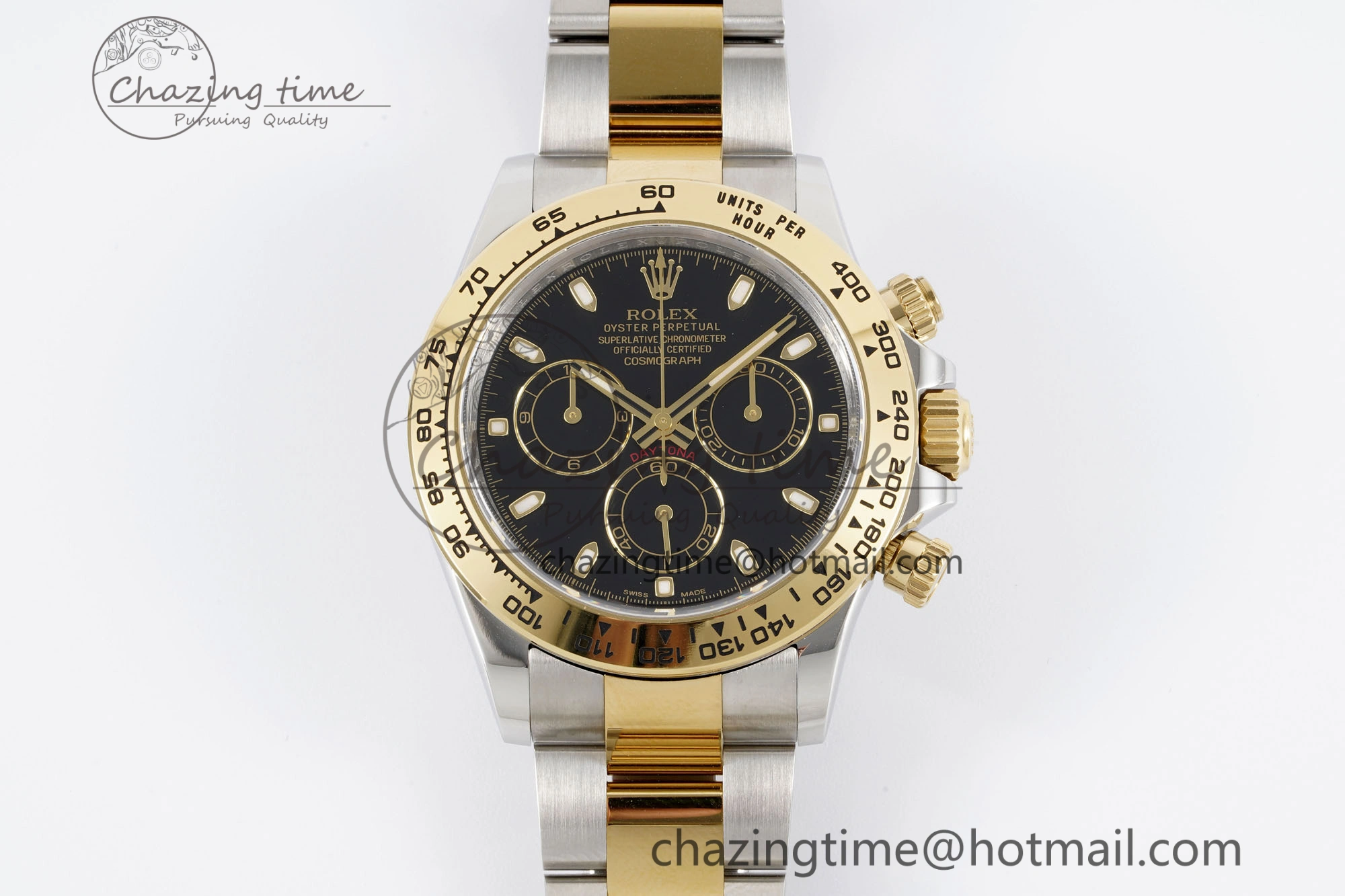 Daytona 116503 Clean 1:1 Best Edition Black Dial on SS YG Bracelet SA4130 V2