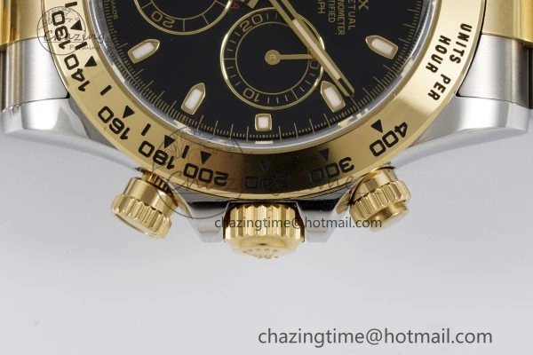 Daytona 116503 Clean 1:1 Best Edition Black Dial on SS YG Bracelet SA4130 V2
